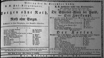 Theaterzettel (Oper und Burgtheater in Wien) 18381231 Seite: 1