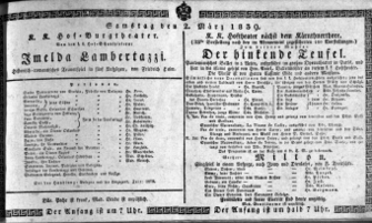 Theaterzettel (Oper und Burgtheater in Wien) 18390302 Seite: 2