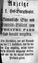 Theaterzettel (Oper und Burgtheater in Wien) 18390303 Seite: 1