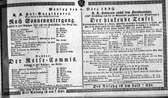 Theaterzettel (Oper und Burgtheater in Wien) 18390304 Seite: 1