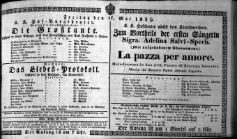 Theaterzettel (Oper und Burgtheater in Wien) 18390517 Seite: 1