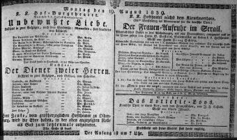 Theaterzettel (Oper und Burgtheater in Wien) 18390819 Seite: 1