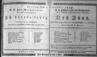 Theaterzettel (Oper und Burgtheater in Wien) 18391101 Seite: 1