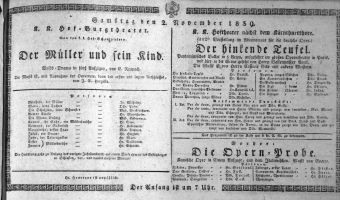 Theaterzettel (Oper und Burgtheater in Wien) 18391102 Seite: 1