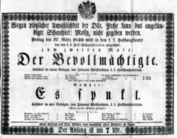 Theaterzettel (Oper und Burgtheater in Wien) 18400327 Seite: 2