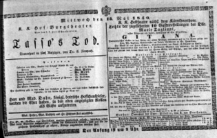 Theaterzettel (Oper und Burgtheater in Wien) 18400513 Seite: 1