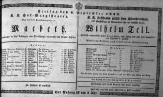 Theaterzettel (Oper und Burgtheater in Wien) 18400904 Seite: 1