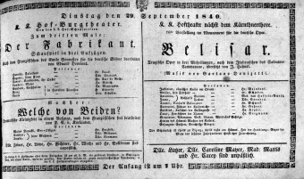 Theaterzettel (Oper und Burgtheater in Wien) 18400929 Seite: 2