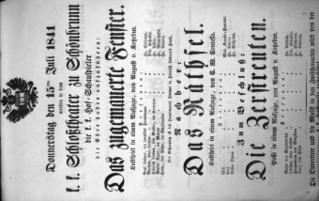 Theaterzettel (Oper und Burgtheater in Wien) 18410715 Seite: 1