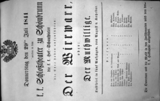Theaterzettel (Oper und Burgtheater in Wien) 18410729 Seite: 1