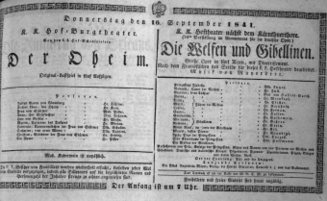 Theaterzettel (Oper und Burgtheater in Wien) 18410916 Seite: 2