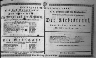 Theaterzettel (Oper und Burgtheater in Wien) 18410924 Seite: 1