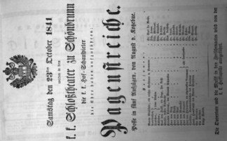 Theaterzettel (Oper und Burgtheater in Wien) 18411023 Seite: 1