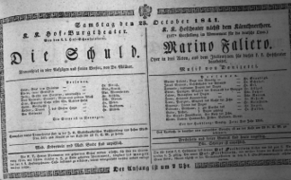 Theaterzettel (Oper und Burgtheater in Wien) 18411023 Seite: 2
