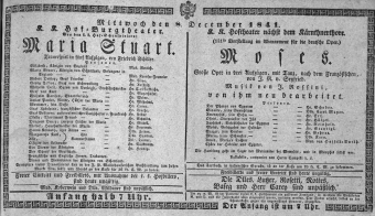 Theaterzettel (Oper und Burgtheater in Wien) 18411208 Seite: 1