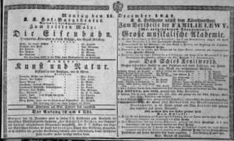 Theaterzettel (Oper und Burgtheater in Wien) 18411213 Seite: 1