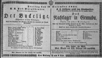 Theaterzettel (Oper und Burgtheater in Wien) 18411217 Seite: 1