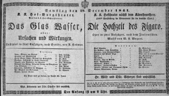 Theaterzettel (Oper und Burgtheater in Wien) 18411218 Seite: 1