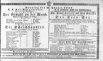 Theaterzettel (Oper und Burgtheater in Wien) 18420130 Seite: 1