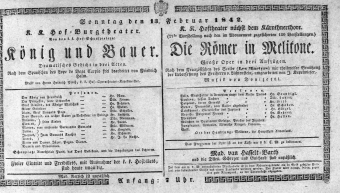 Theaterzettel (Oper und Burgtheater in Wien) 18420213 Seite: 2