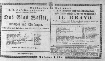Theaterzettel (Oper und Burgtheater in Wien) 18420516 Seite: 1