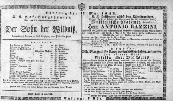 Theaterzettel (Oper und Burgtheater in Wien) 18420517 Seite: 1