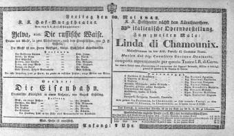 Theaterzettel (Oper und Burgtheater in Wien) 18420520 Seite: 1
