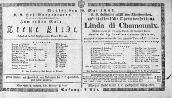 Theaterzettel (Oper und Burgtheater in Wien) 18420530 Seite: 1