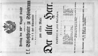Theaterzettel (Oper und Burgtheater in Wien) 18420819 Seite: 1