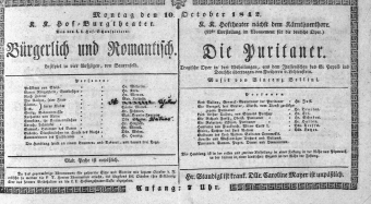 Theaterzettel (Oper und Burgtheater in Wien) 18421010 Seite: 1