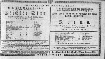 Theaterzettel (Oper und Burgtheater in Wien) 18421024 Seite: 1