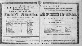 Theaterzettel (Oper und Burgtheater in Wien) 18421111 Seite: 2