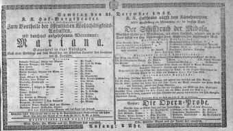 Theaterzettel (Oper und Burgtheater in Wien) 18421231 Seite: 1