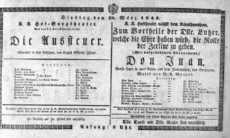 Theaterzettel (Oper und Burgtheater in Wien) 18430328 Seite: 1