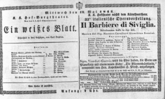 Theaterzettel (Oper und Burgtheater in Wien) 18430517 Seite: 1
