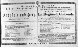 Theaterzettel (Oper und Burgtheater in Wien) 18430524 Seite: 1