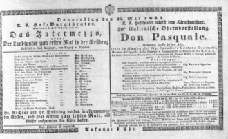 Theaterzettel (Oper und Burgtheater in Wien) 18430525 Seite: 1