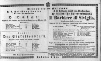 Theaterzettel (Oper und Burgtheater in Wien) 18430529 Seite: 1