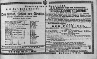Theaterzettel (Oper und Burgtheater in Wien) 18430603 Seite: 1