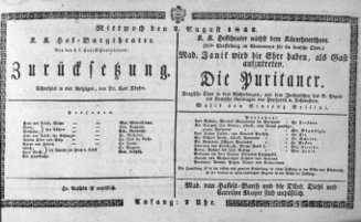 Theaterzettel (Oper und Burgtheater in Wien) 18430802 Seite: 1