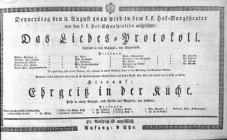 Theaterzettel (Oper und Burgtheater in Wien) 18430803 Seite: 1