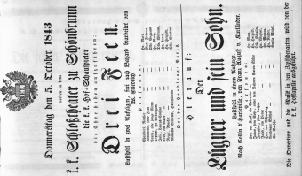 Theaterzettel (Oper und Burgtheater in Wien) 18431005 Seite: 2