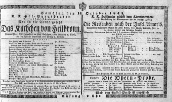 Theaterzettel (Oper und Burgtheater in Wien) 18431014 Seite: 1