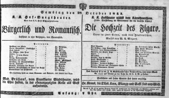 Theaterzettel (Oper und Burgtheater in Wien) 18431028 Seite: 1