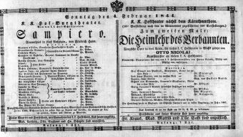 Theaterzettel (Oper und Burgtheater in Wien) 18440204 Seite: 1