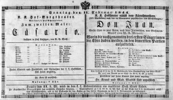 Theaterzettel (Oper und Burgtheater in Wien) 18440211 Seite: 1