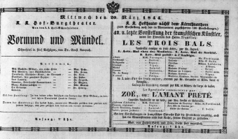 Theaterzettel (Oper und Burgtheater in Wien) 18440320 Seite: 2