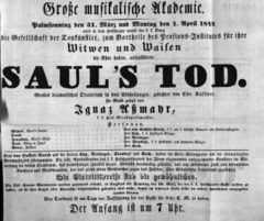 Theaterzettel (Oper und Burgtheater in Wien) 18440331 Seite: 1