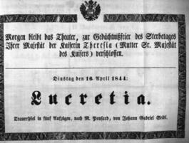 Theaterzettel (Oper und Burgtheater in Wien) 18440415 Seite: 1