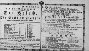 Theaterzettel (Oper und Burgtheater in Wien) 18440424 Seite: 1